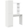 vidaXL Bureau met plank met opslag met de deur 2 st Wit