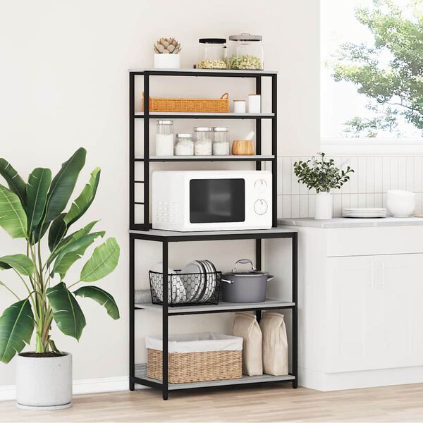 vidaXL Keukenplank Grijs Sonoma 80 x 40 x 168 cm Bewerkt hout