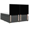 vidaXL Boxspring met matras stof donkergrijs 180x200 cm