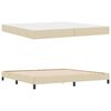 vidaXL Boxspringbed met matras Cr&egrave;me 200 x 200 cm Stof
