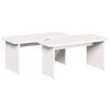 vidaXL Salontafel 2 pcs Wit Massief grenenhout