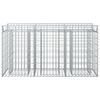 vidaXL Gabion Verhoogd Bed Zilver 150 x 50 x 80 cm