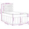 vidaXL Boxspring met matras stof taupe 120x190 cm