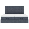 vidaXL Ottoman bed met matrassen en LED's 160x200cm fluweel