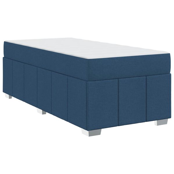 vidaXL Bedframe met matras Blauw 90 x 190 cm Stof
