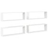 vidaXL Wandschappen kubus 4 st 80x15x26,5 cm bewerkt hout wit