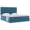 vidaXL Opslag bed met matras Donkerblauw 180 x 200 cm Fluweel