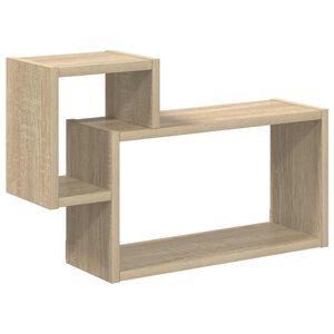 vidaXL Wandplank Muurmontage Sonoma Eiken 55 x 15 x 35 cm Bewerkt hout