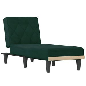 vidaXL Chaise longue fluweel donkergroen
