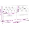 vidaXL Gestoffeerd hoofdbord Lichtgrijs 200 cm Massief grenenhout