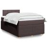 vidaXL Boxspring met matras stof donkerbruin 120x190 cm