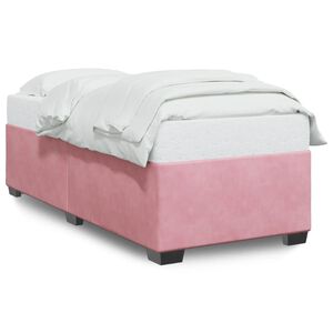 vidaXL Bedframe fluweel roze 100x200 cm