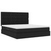 vidaXL Opbergbed met LED met matras Zwart 180 x 200 cm Polyester