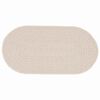 vidaXL Vloerkleed ZIZUR Cr&egrave;mekleurig 150 x 80 cm Polypropyleen