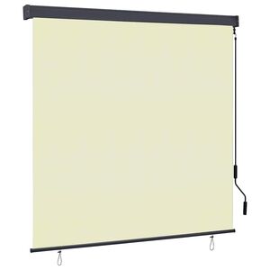 vidaXL Rolgordijn Cr&egrave;mekleurig 180 x 250 cm Stof en Aluminium