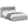 vidaXL Bedframe met opslag Grijs Sonoma 160 x 200 cm Bewerkt hout