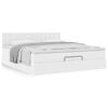 vidaXL Ottoman bed met matrassen 200x200cm kunstleer wit