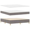 vidaXL Boxspringbed met Matras Donkergrijs 90x190 cm Taupe Stof