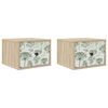 vidaXL Wandkastje GOTHA 2 st Sonoma Eiken 36 x 33 x 25 cm Bewerkt hout