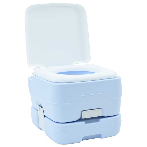 vidaXL Camping Toilet Lichtblauw en Wit 41,5 x 36,5 x 30 cm Polyetheen
