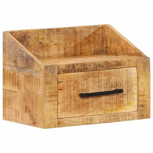 vidaXL Nachtkastje met lade Bruin 40 x 30 x 30 cm Massief Mango Hout