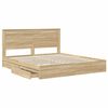 vidaXL Opslag bed met lade Sonoma Eiken 180 x 200 cm Bewerkt hout