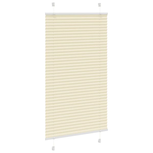 vidaXL Plissé rolgordijn 80x100 cm stofbreedte 79,4 cm polyester crème