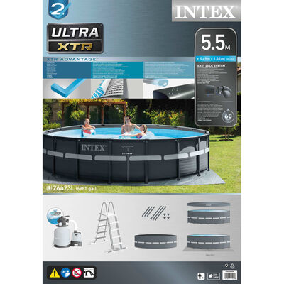 Intex Framezwembad Ultra XTR met zandfilterpomp 549x132 cm