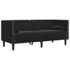 vidaXL 2-delige Loungeset Chesterfield met bolsters fluweel zwart