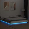 vidaXL Bedframe met LED-verlichting bewerkt hout wit 150x200 cm
