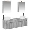 vidaXL Badkamerkastenset 5 pcs Grijs Sonoma 50 x 14,5 x 70 cm
