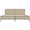 vidaXL Bedframe bewerkt hout metaal sonoma eikenkleurig 120x200 cm