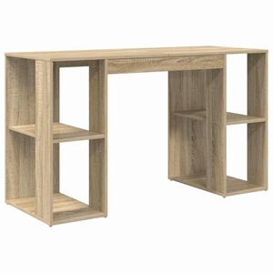 vidaXL Bureau Sonoma Eiken Bewerkt hout 130 x 50.5 x 75 cm