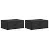 vidaXL Wandbeugel Bedkast 2 pcs Zwart 49 x 34,5 x 20 cm Bewerkt hout
