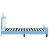 vidaXL Bedframe voor kinderen met hoofdbord Blauw 80 x 200 cm PU