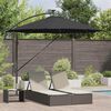 vidaXL Cantilever Banana Parasol Zwart 294 x 294 x 248 cm