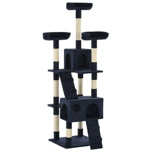 vidaXL Kattenkrabpaal met sisal krabpalen 170 cm blauw