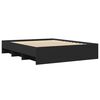 vidaXL Bedframe zonder matras 160x200 cm spaanplaat zwart