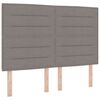 vidaXL Boxspringbed met matras met hoofdeinde Taupe 140 x 190 cm Stof