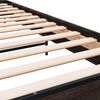 vidaXL Bedframe bewerkt hout en metaal bruin eikenkleurig 90x190 cm