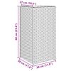 vidaXL Plantenbakken 2 st 30x30x60 cm poly rattan grijs