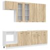 vidaXL Keukenblok LYON 8 pcs Sonoma Eiken Bewerkt hout