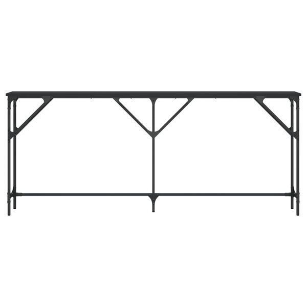 vidaXL Wandtafel 180x23x75 cm bewerkt hout zwart