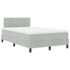 vidaXL Boxspringbed met matras Lichtgrijs 120 x 190 cm Fluweel