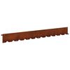 vidaXL Gazonrand 20 st 102 x 10 x 4 cm Staal Roestig