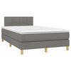 vidaXL Boxspring met matras stof donkergrijs 120x200 cm