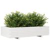 vidaXL Plantenbak 110x60x26,5 cm massief grenenhout wit