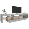vidaXL Tv-meubel met LED-verlichting 215x36,5x40 cm betongrijs