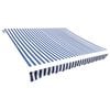 vidaXL Luifeldoek 4,5x3 m canvas blauw en wit