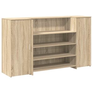 vidaXL Receptiebalie 180x50x103,5 cm bewerkt hout sonoma eikenkleurig